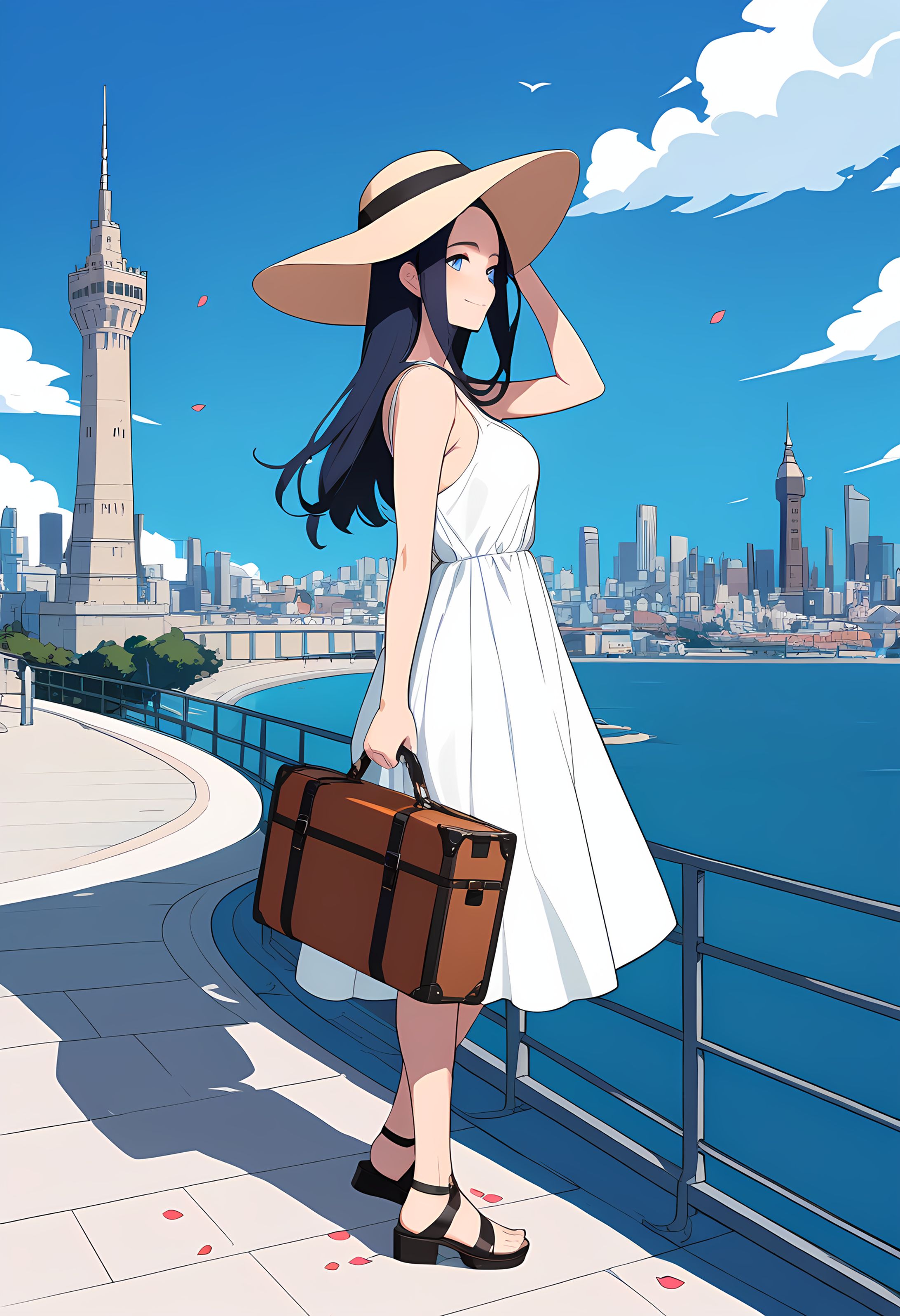 92「旅行中の女性」-1