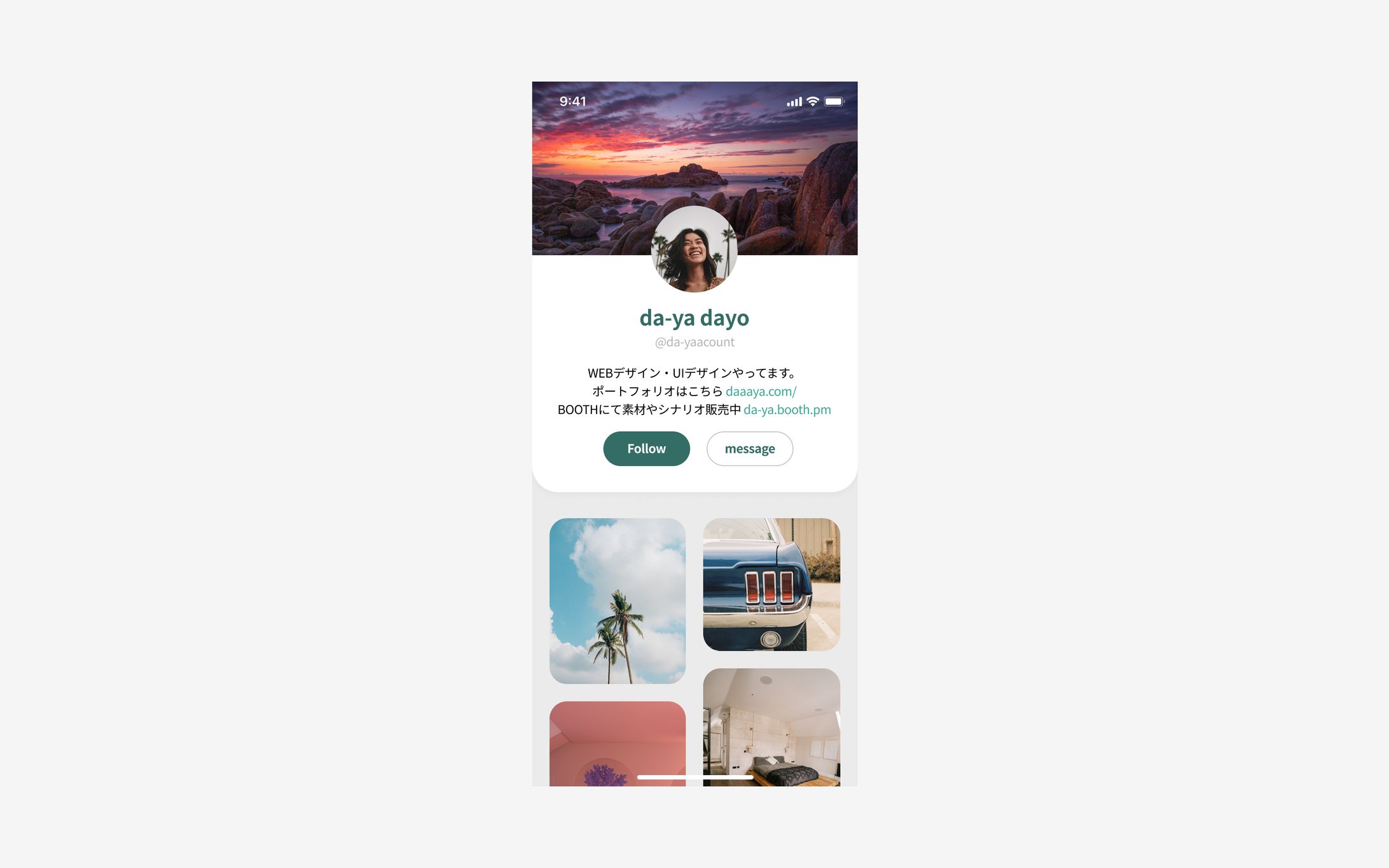 Daily UI / Day6 - User Profile-1