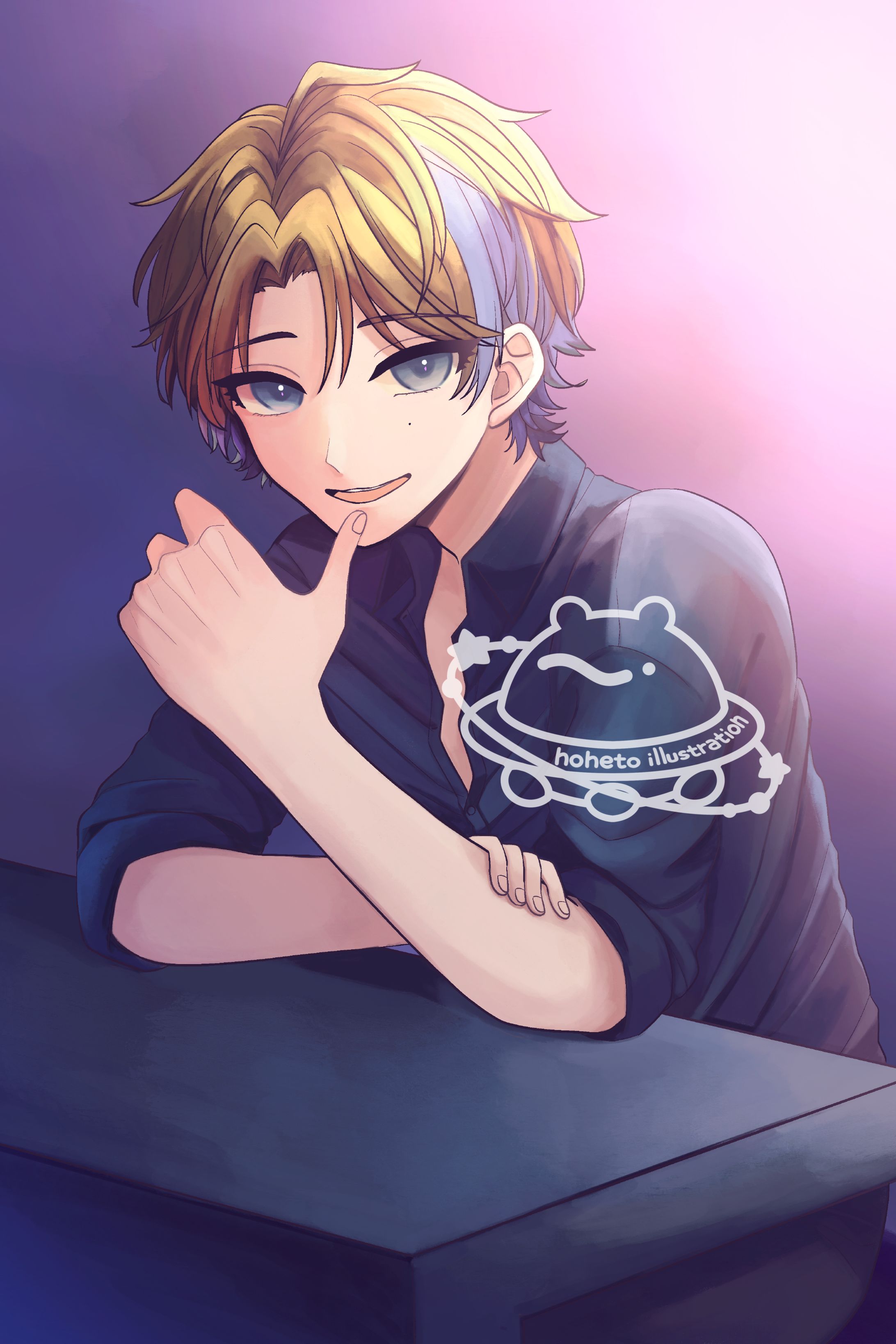 commission 青山、お届けに。様 配信背景-1