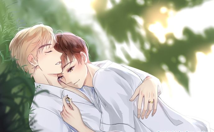 Half-body Full Render Couple with BG