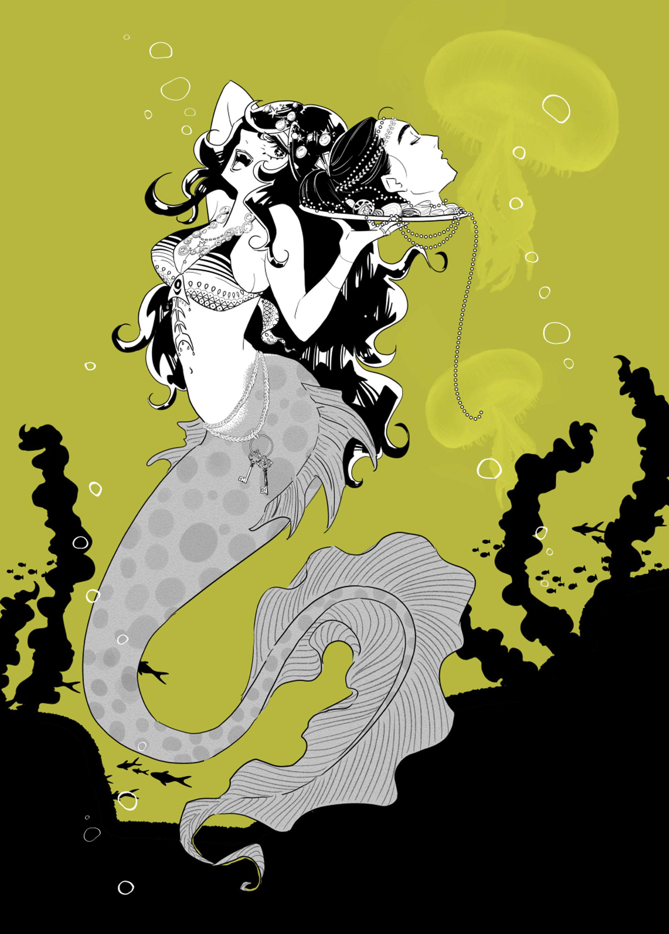 深海の魔女サロメモノクロ-1