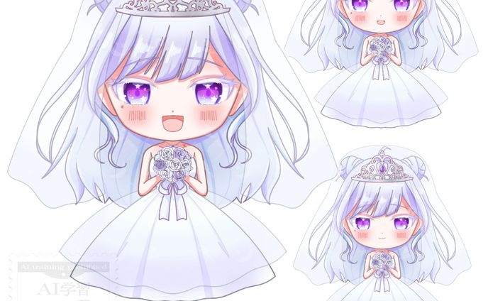 【ミニキャラ】星乃かれん様ウェディング