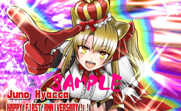 Vtuber　百花ジュノ　1周年記念イラスト