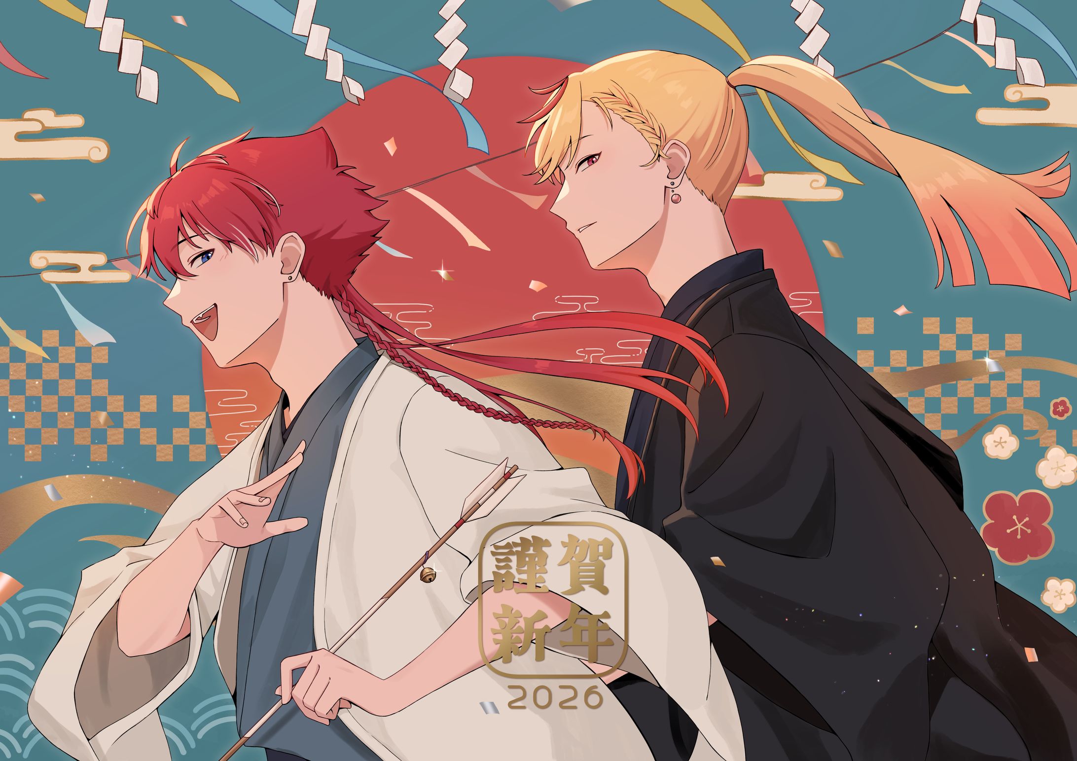 ヘリオとツルバミ　お正月-1