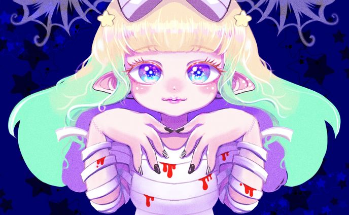 お友達の @funfunfunny.uniconic さんが大阪でイベントをされるそうで嬉しくなってイラストを描かせていただきました！
掲載を快諾してくれたうにこしゃんありがとう！
彼女の作るアクセサリーはどれもとてもかわいいのでぜひチェックしてください！

I am so happy that my friend  @funfunfunny.uniconic will having an event in Osaka, so I drew this illustration!
Thank you Unico for agreeing to post!
All the accessories she makes are so cute, so please check them out!