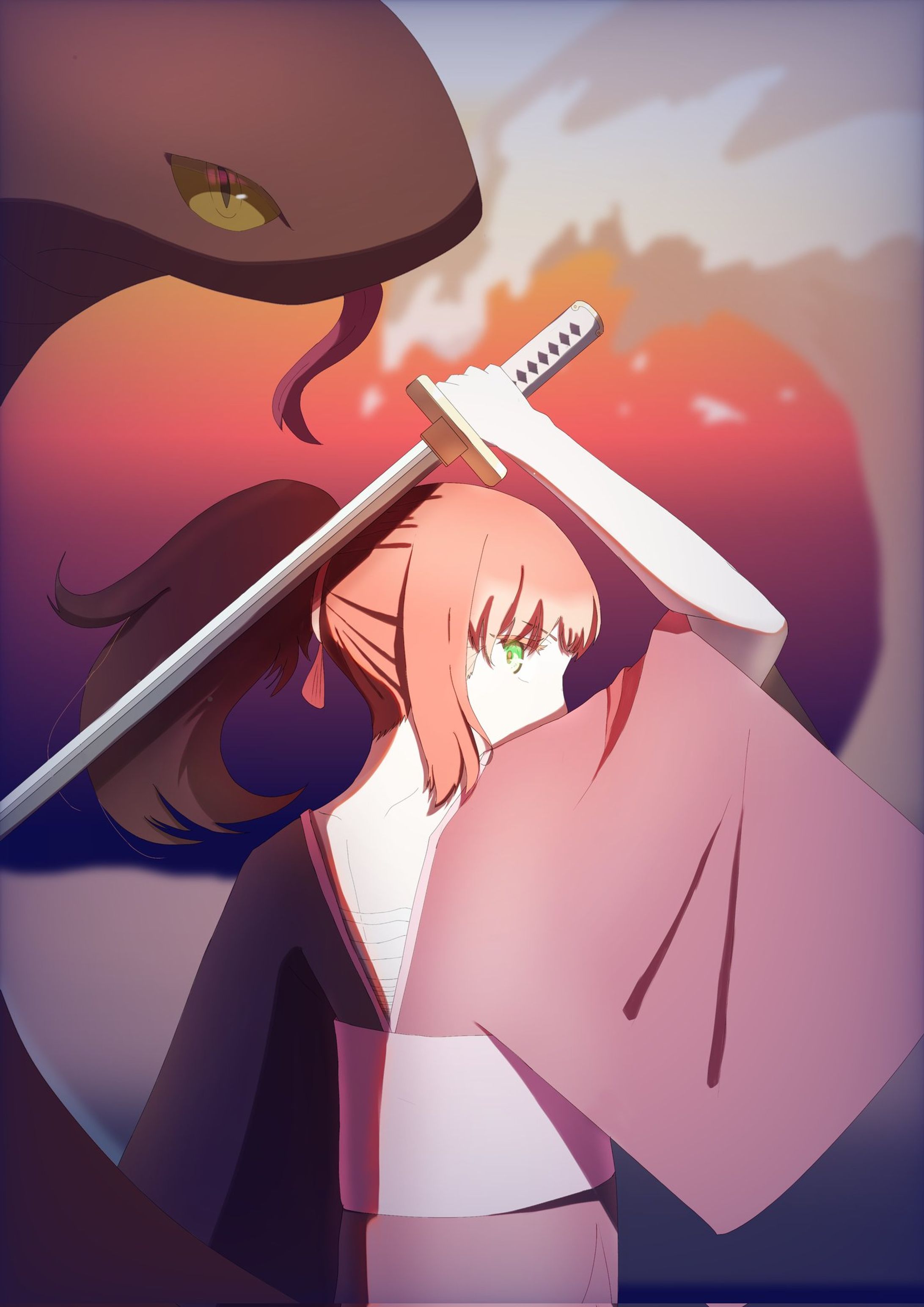 獲物を狩る蛇-1