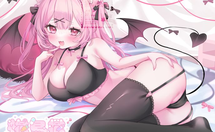 悪魔猫れな様　活動用イラスト