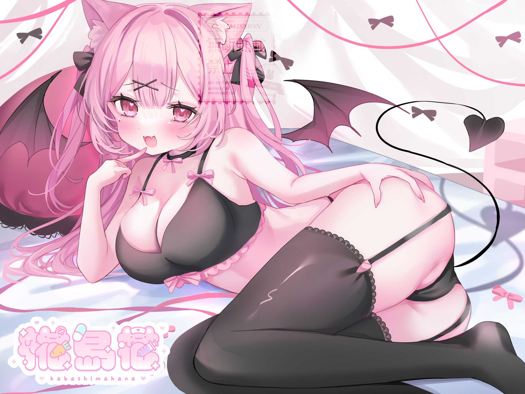 悪魔猫れな様　活動用イラスト-1