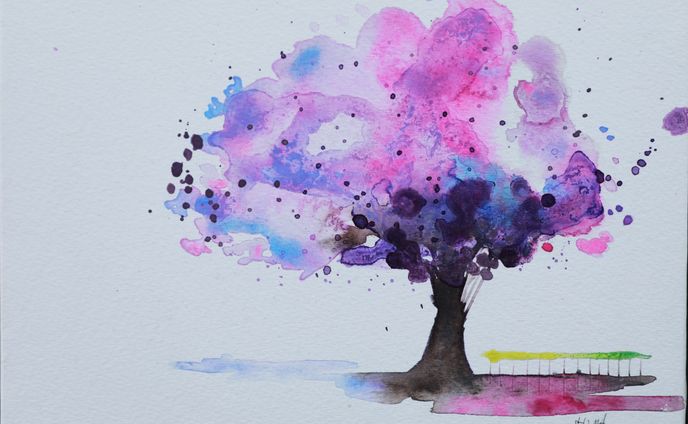 Colorful Forest Violet TreeJPG