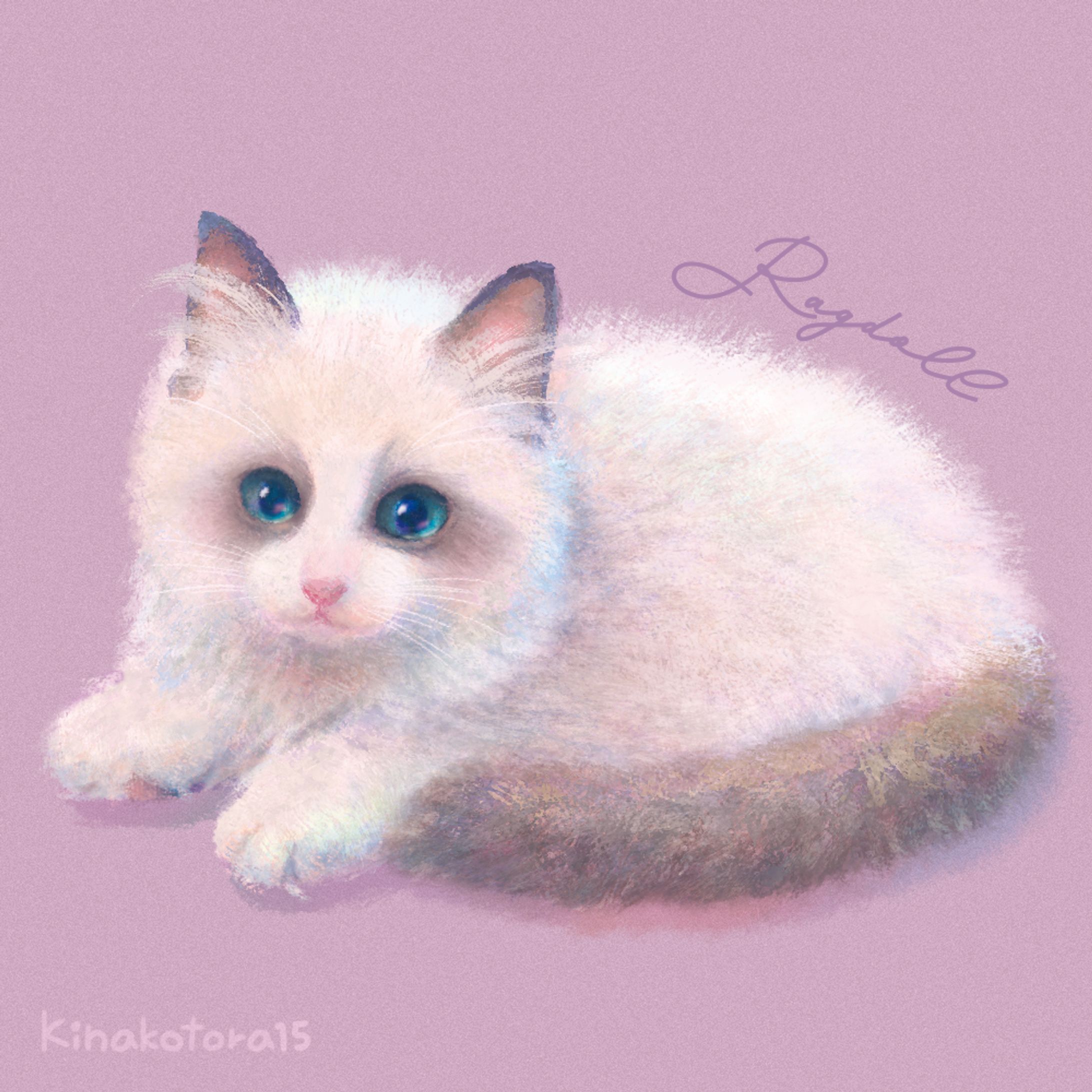 猫の似顔絵/ラグドール-1