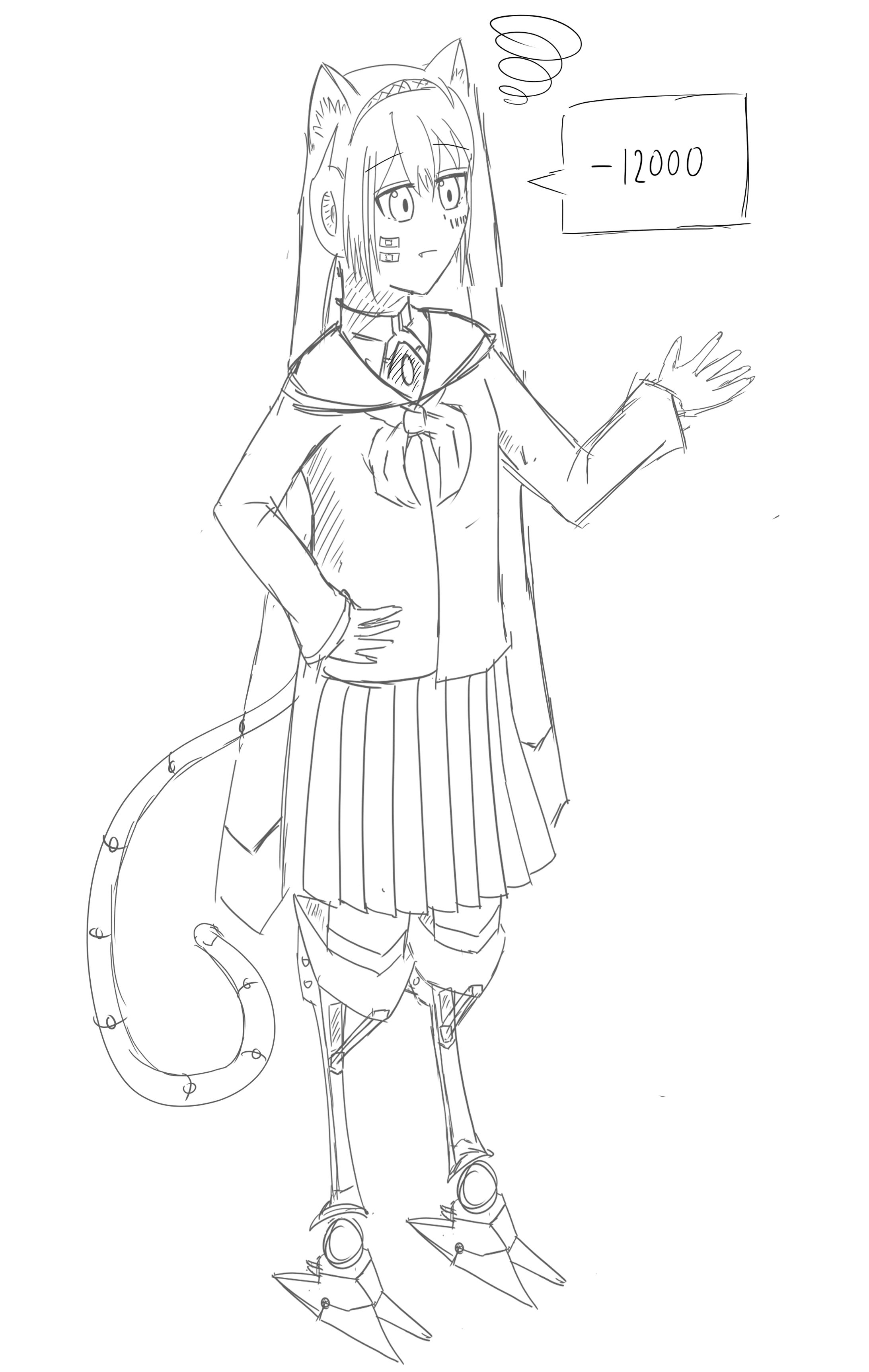 猫心 落書き-1