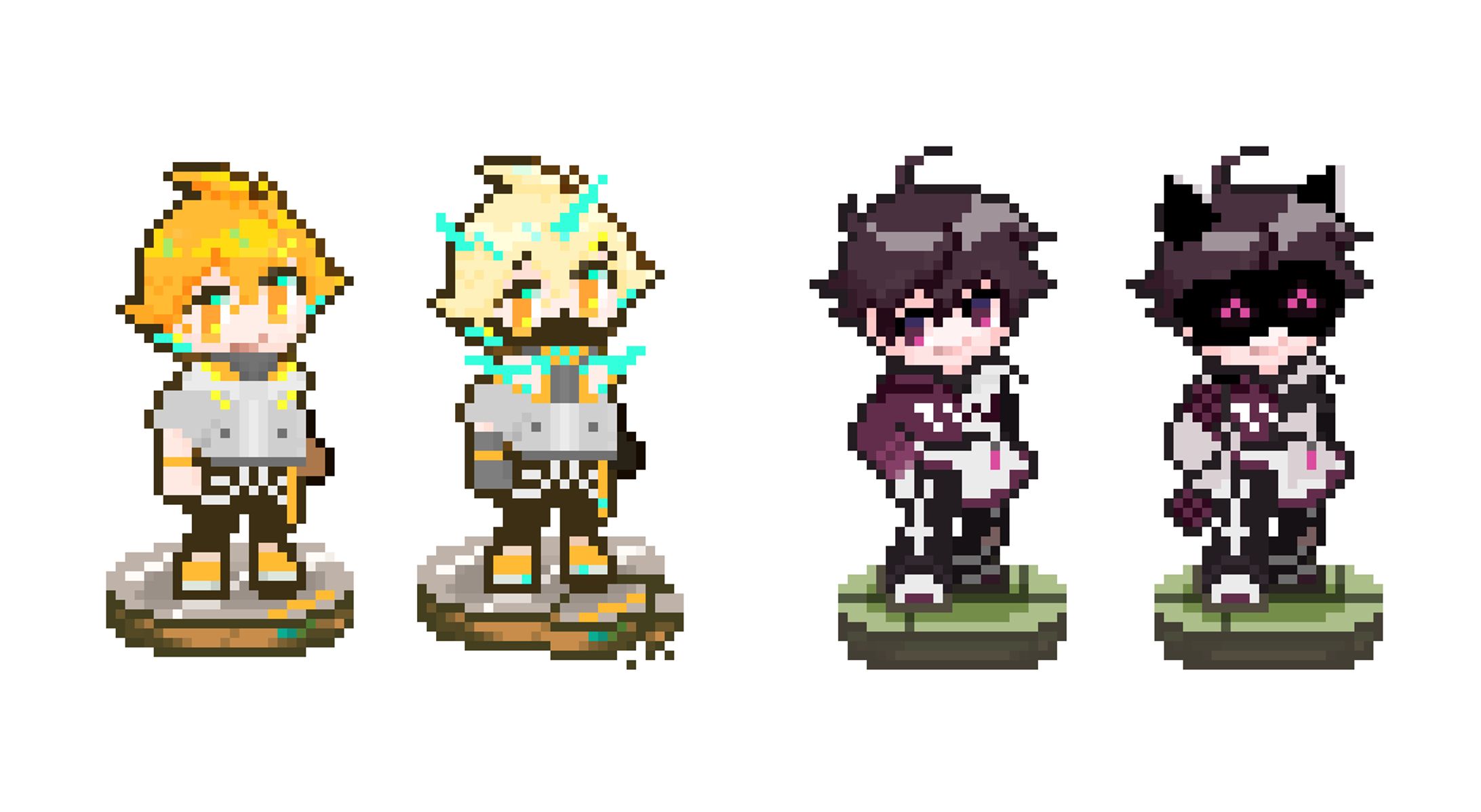 ヴィネット風　ドット絵-1