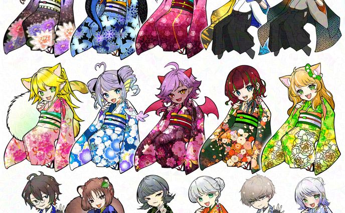 SD着物イラスト