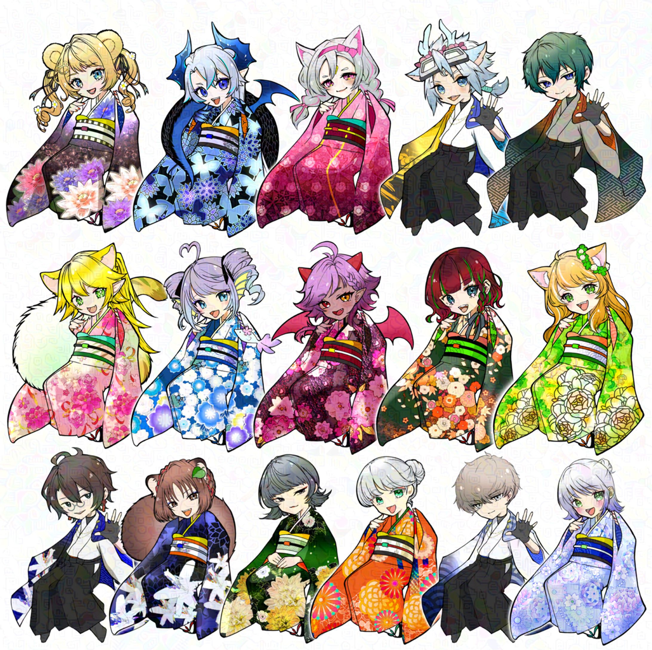 SD着物イラスト-1