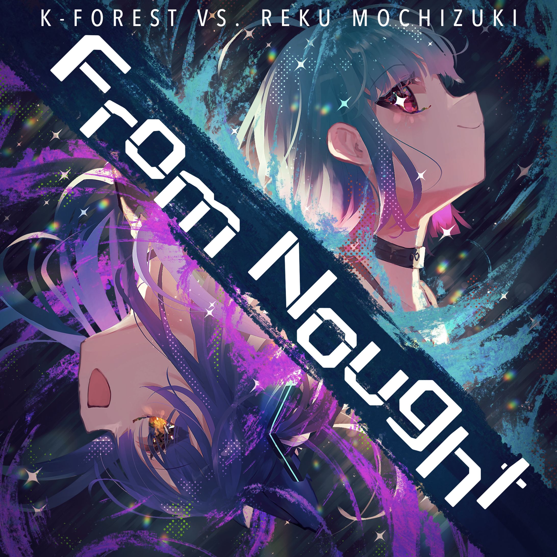 "K-forest vs Reku Mochizuki - From Nought"ジャケット/曲名ロゴデザイン-1