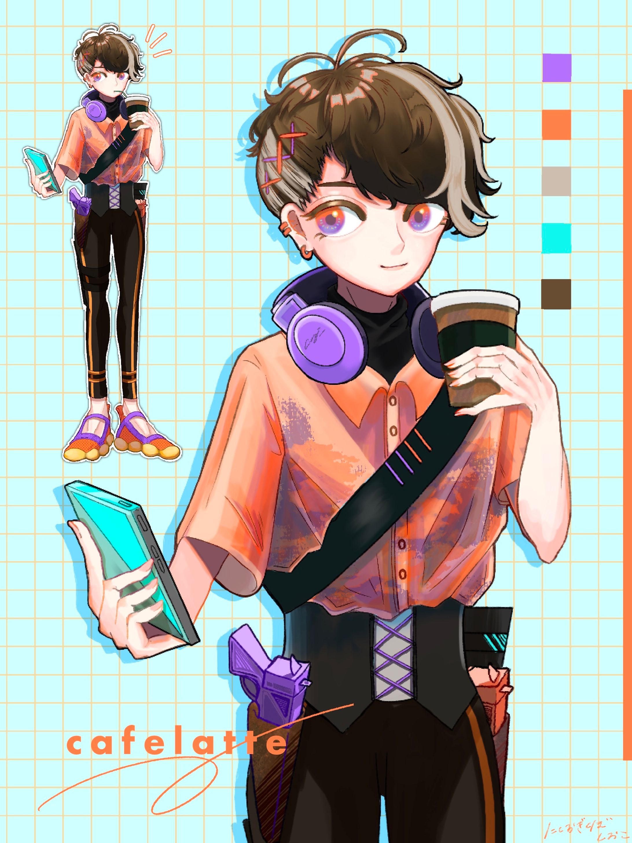 キャラクターデザイン・立ち絵 ｜ cafelatte様 キャラクターデザイン-1