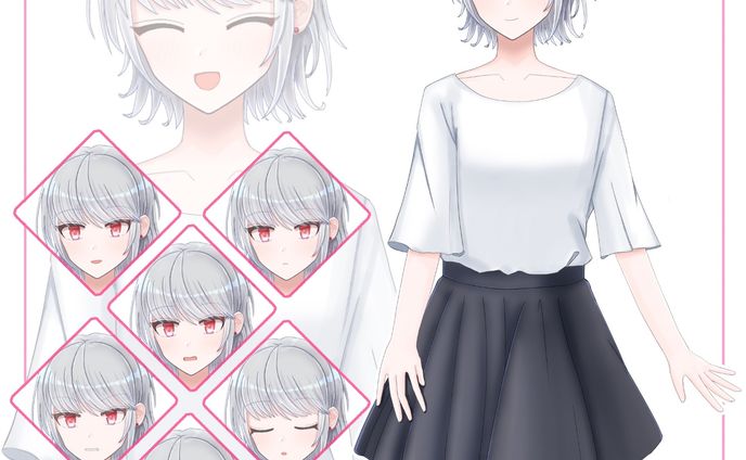 銀髪清楚な女の子