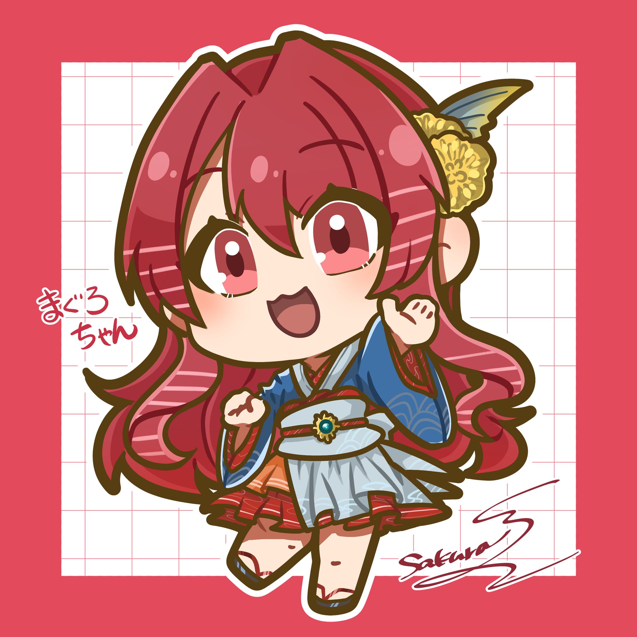 【創作】お寿司擬人化（まぐろ）-1