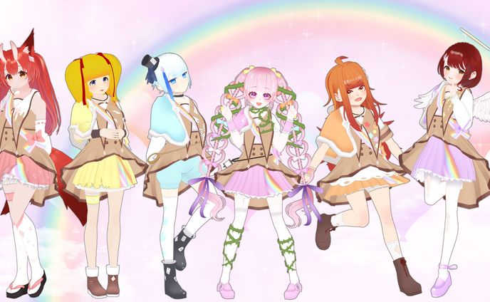 2023年2月　女性VアイドルグループMiSTOPrIA周年記念3Dモデル制作