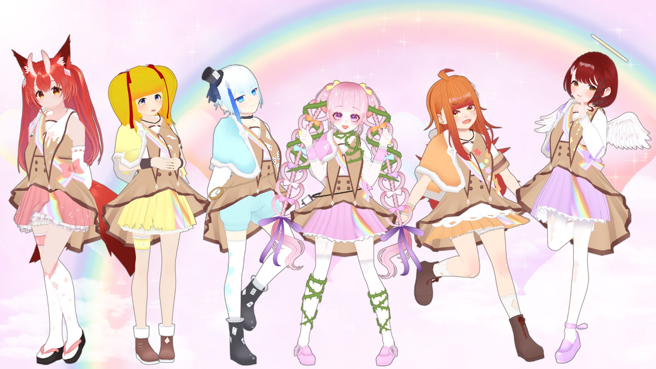 2023年2月　女性VアイドルグループMiSTOPrIA周年記念3Dモデル制作-1