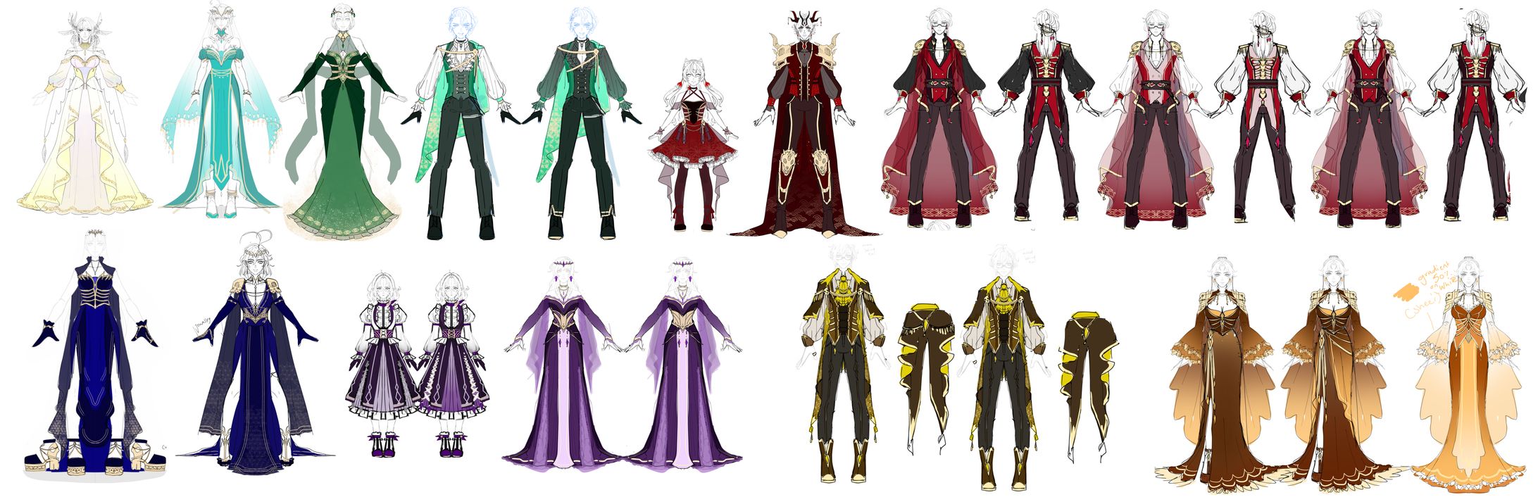 #VCB23-R2 || Character and Costume Design SKETCHES-1