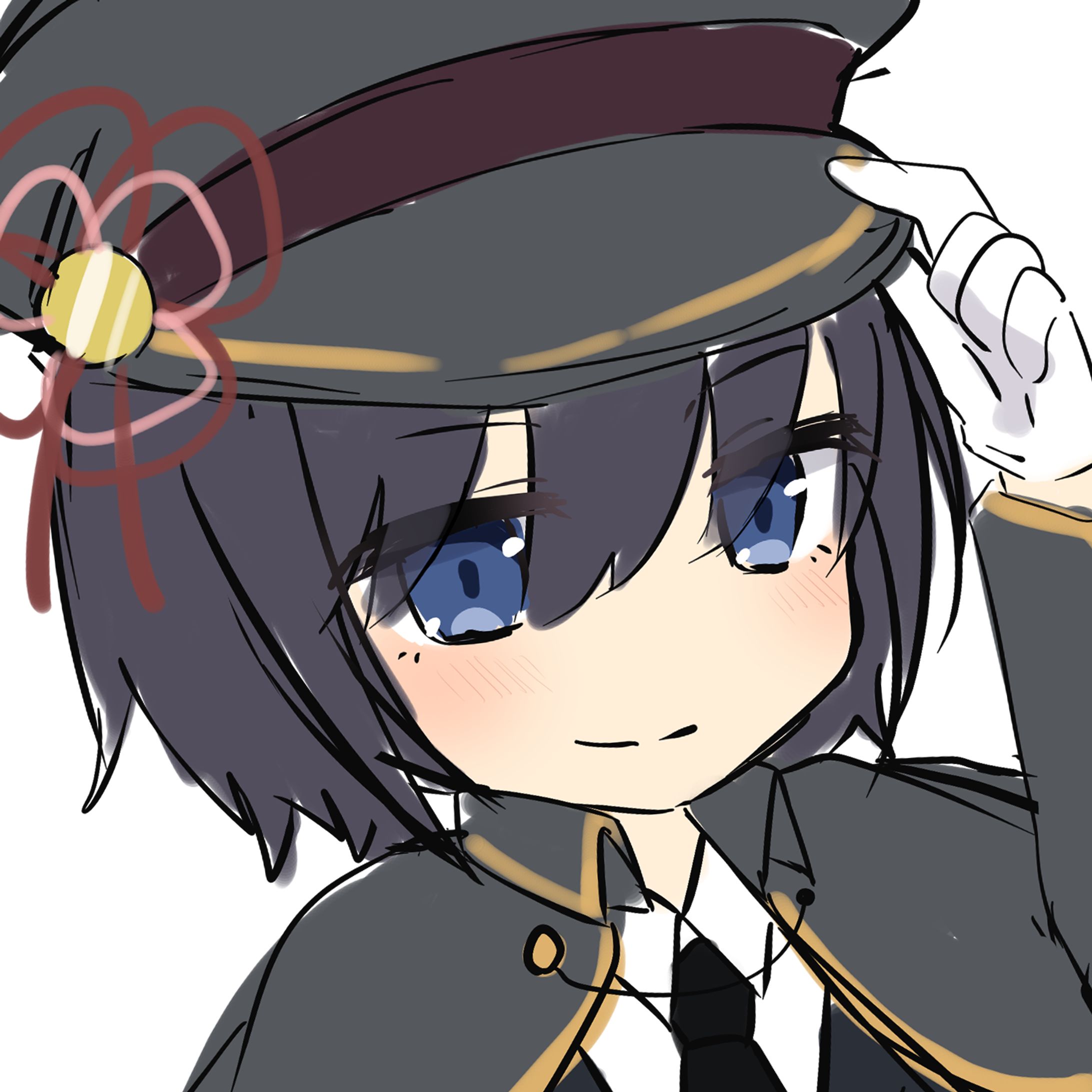 軍帽の女の子-1