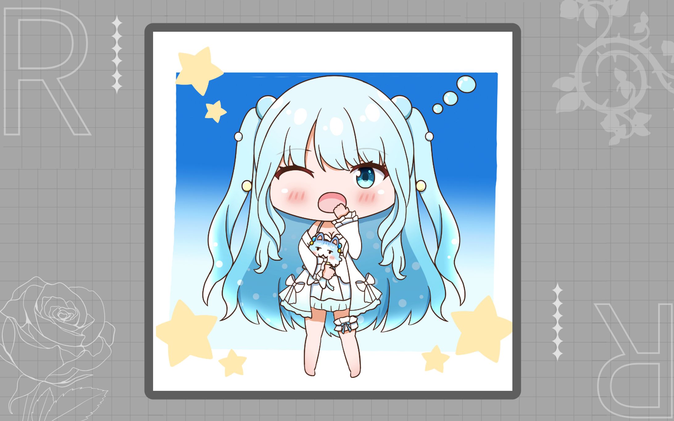 リスナー様依頼　夏宮らむねさん部屋着-1