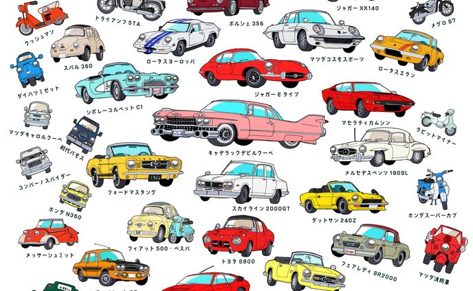 九州自動車歴史館様 看板イラスト