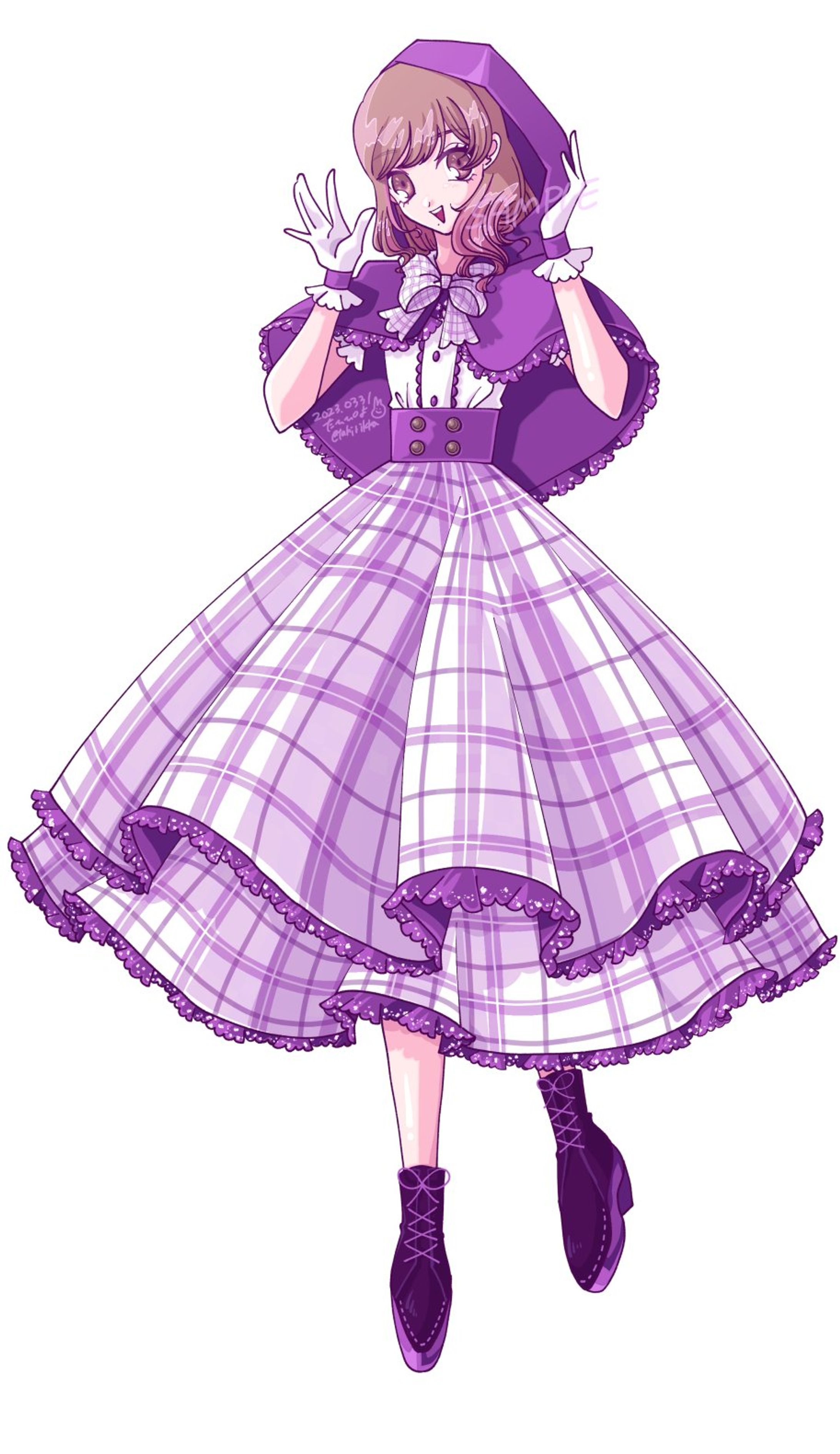 VTuber手毬咲りゐなさん衣装デザイン＆全身イラスト-1