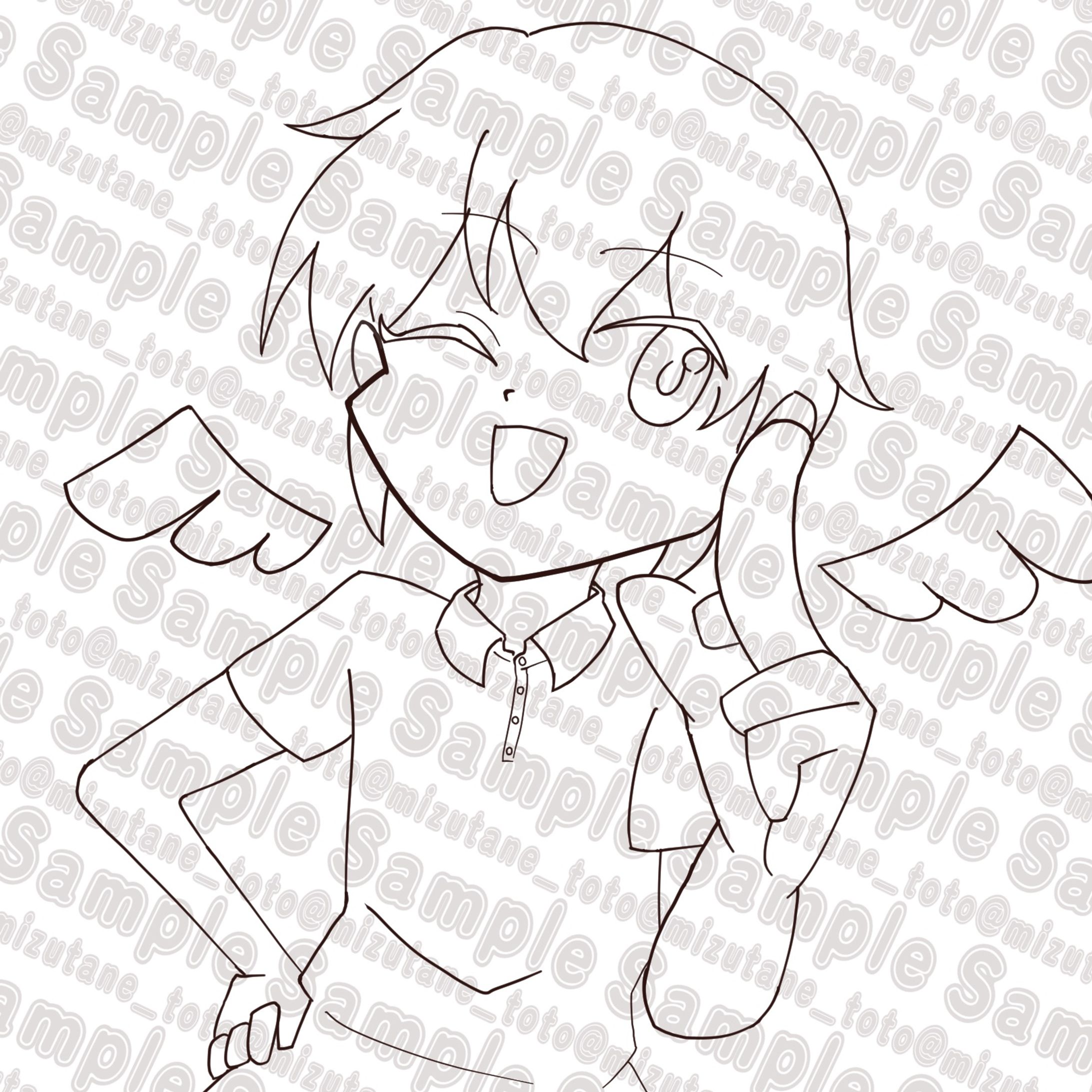 堕天使ちゃん進捗-1