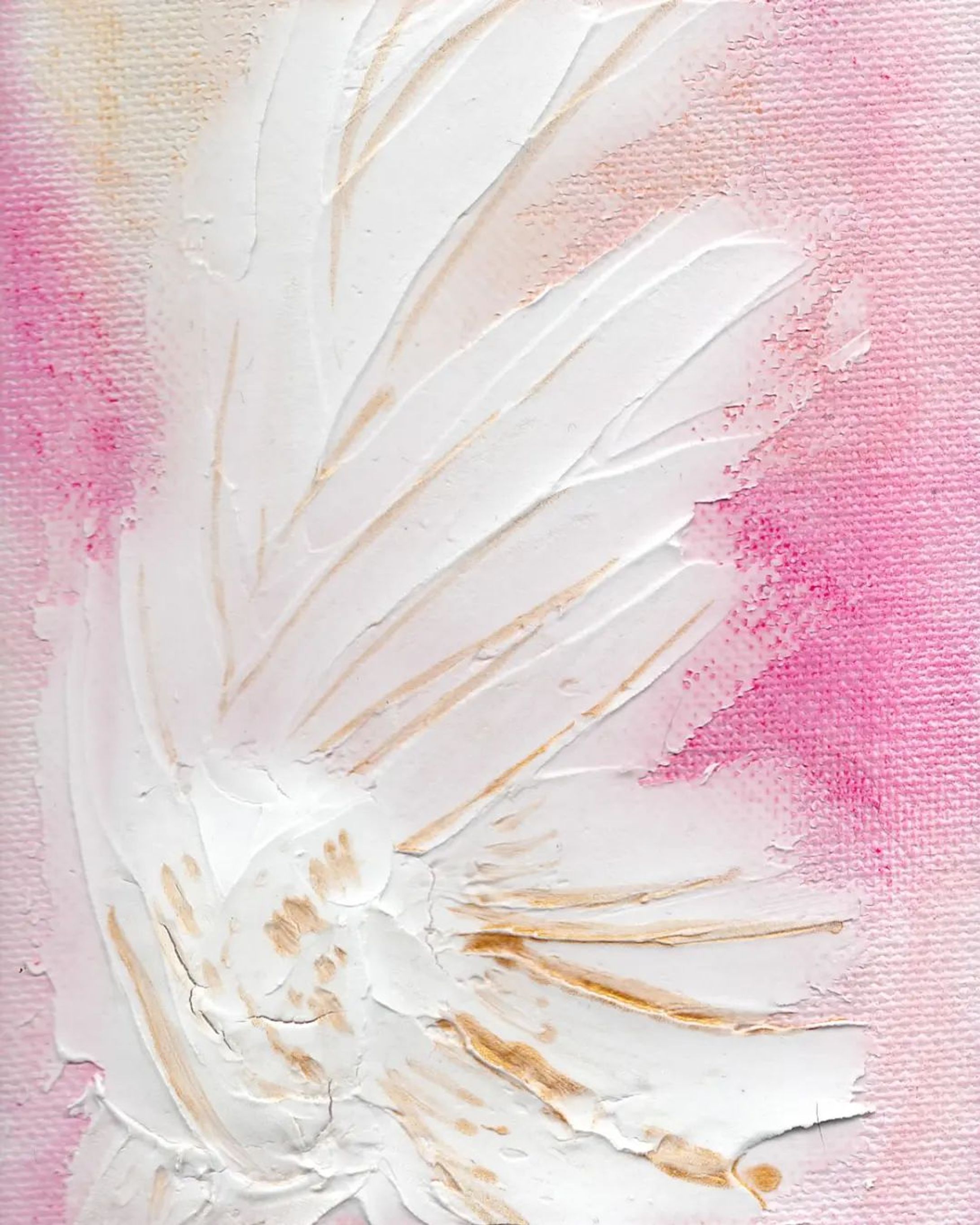 桃色の抽象画-1