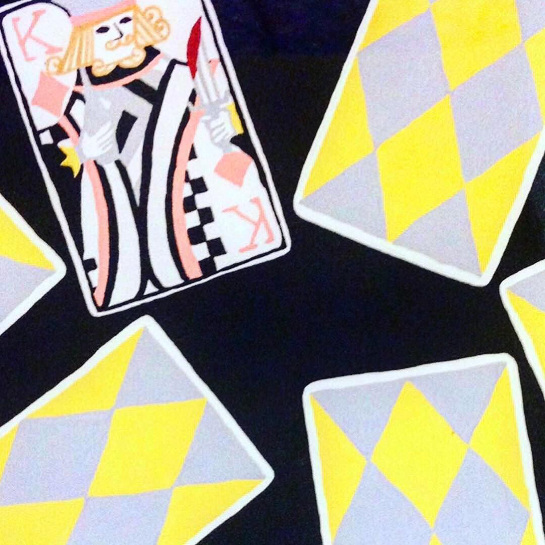 cardgame #trump #joker #king #queen #jack #blackcat #acrylic #game #tarot  #illustration #art #fashion #カード #トランプ #キング #クイーン #ジャック #黒猫 #アート #イラスト  #ファッション #アクリル