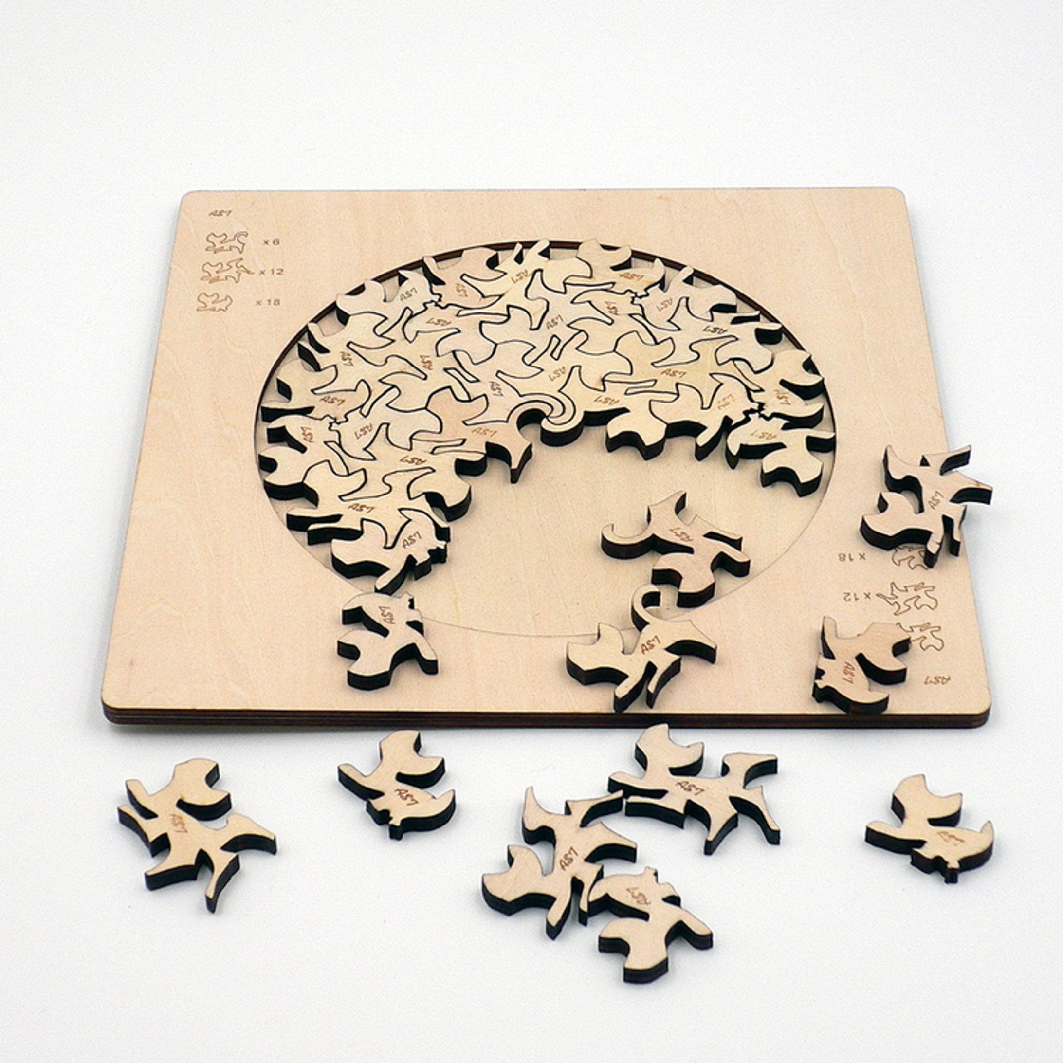 Cat-shaped tile puzzle (3)-1