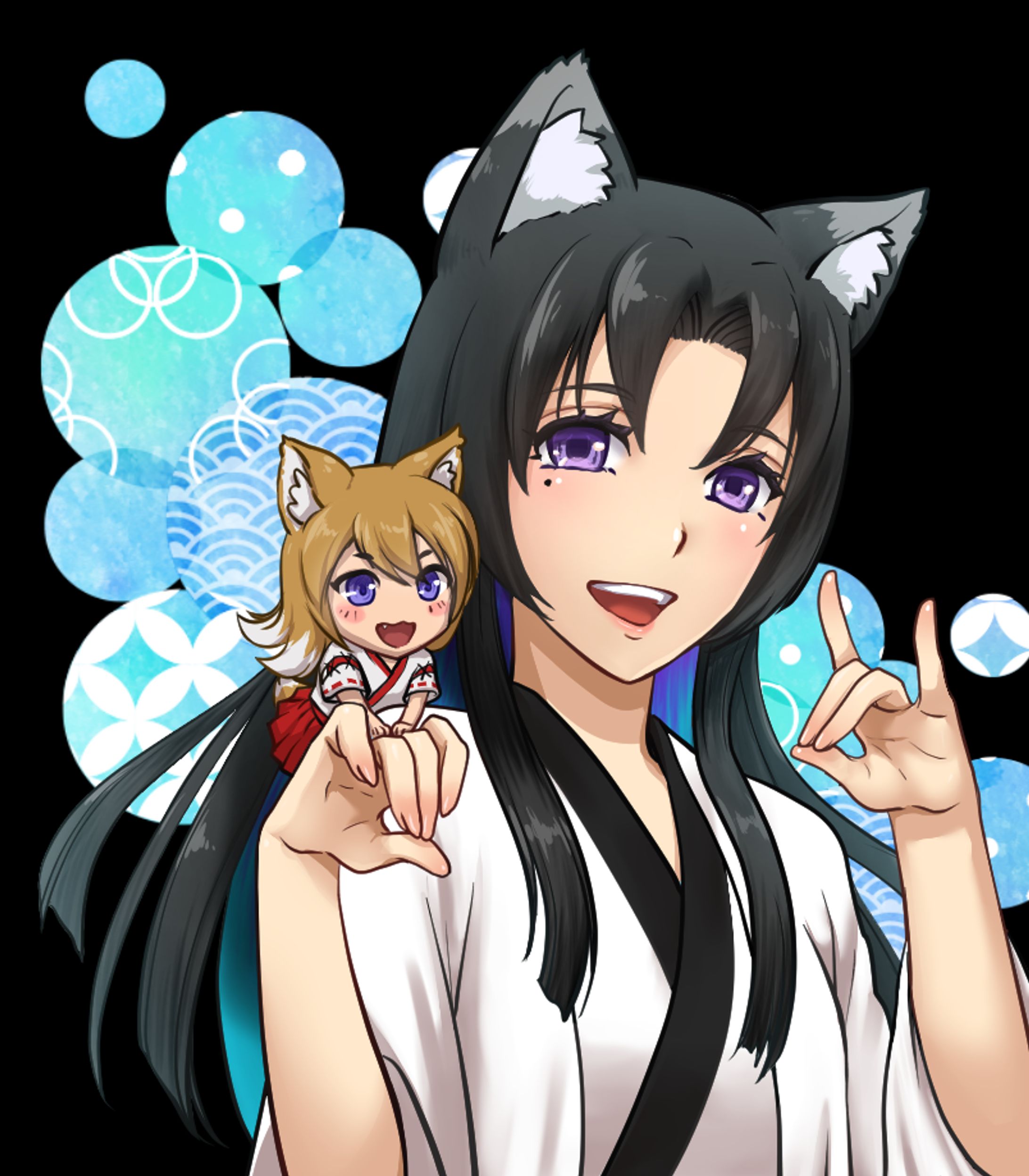 イズナ＆宇迦掛け軸-1