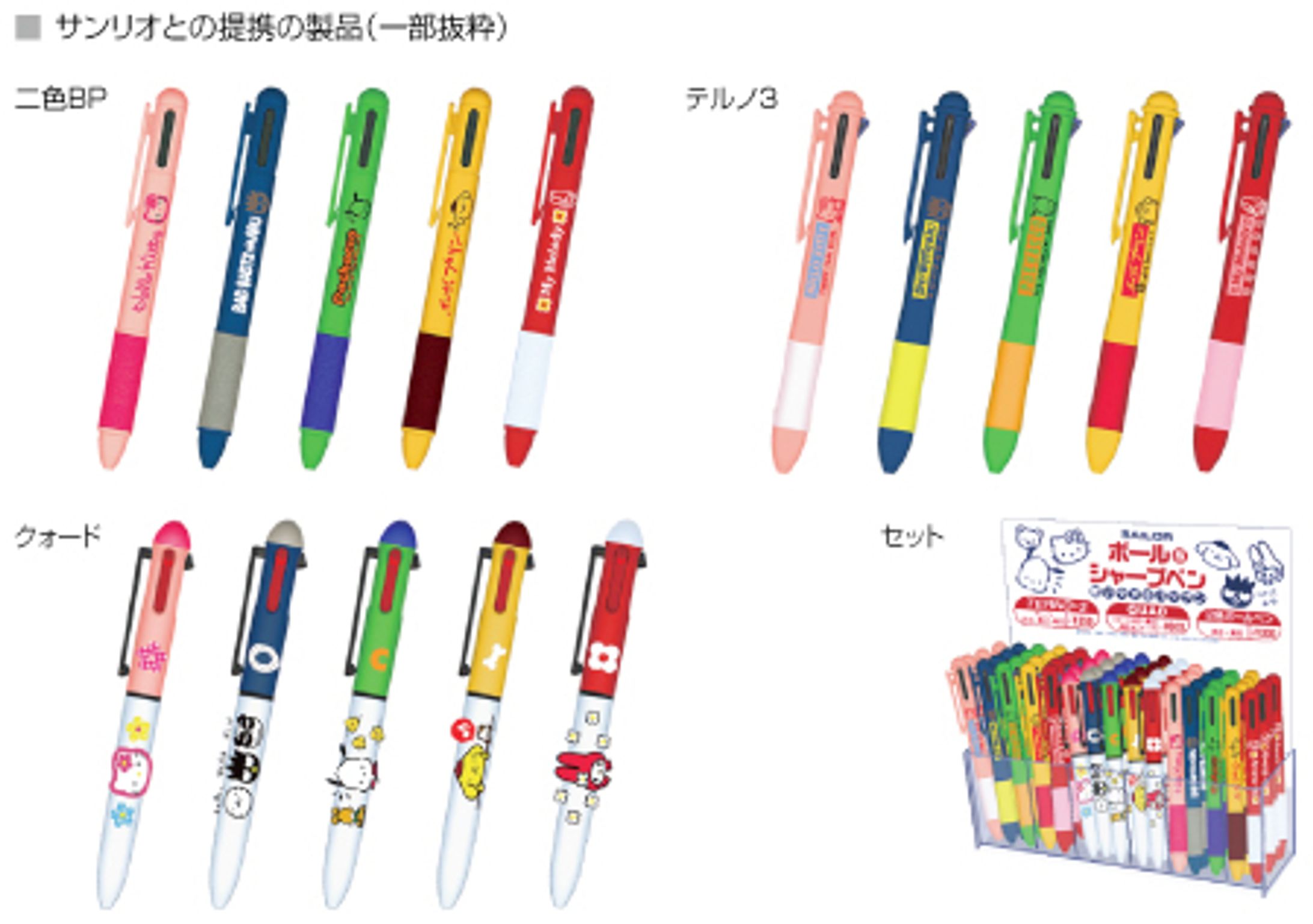 セーラー万年筆株式会社：(株)サンリオとの提携の商品（一部抜粋）-1
