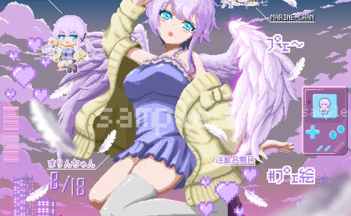 まりんちゃん様 誕生日記念グッズ用ドット絵制作