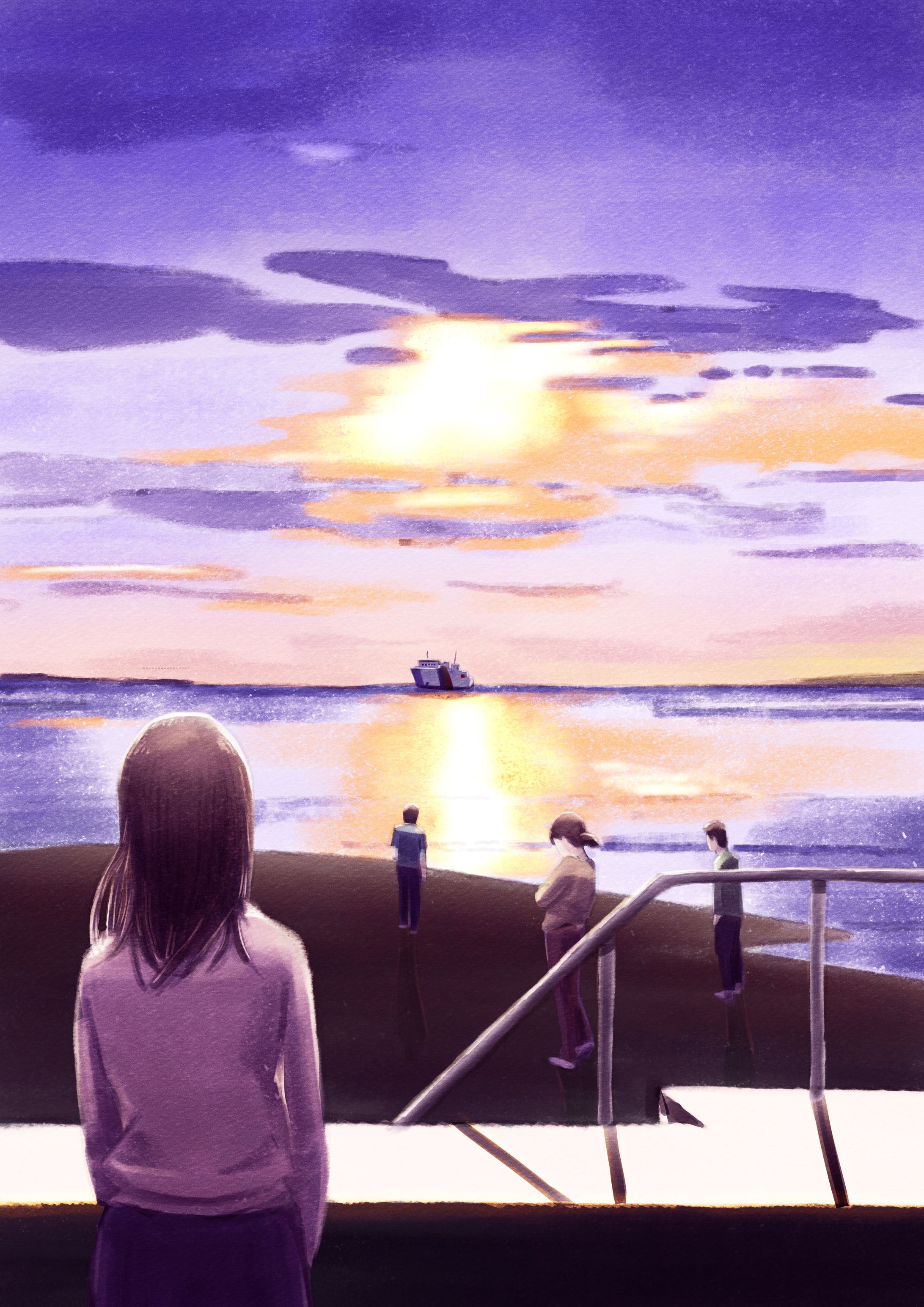 夕日をながめる-1