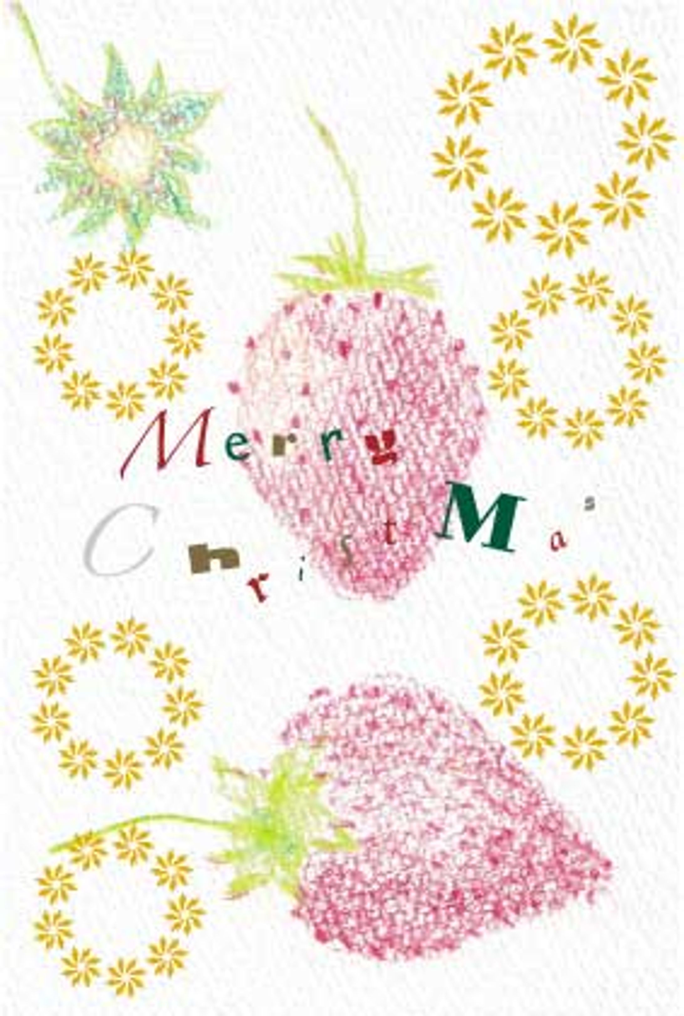 クリスマスカードいちごと共に-1