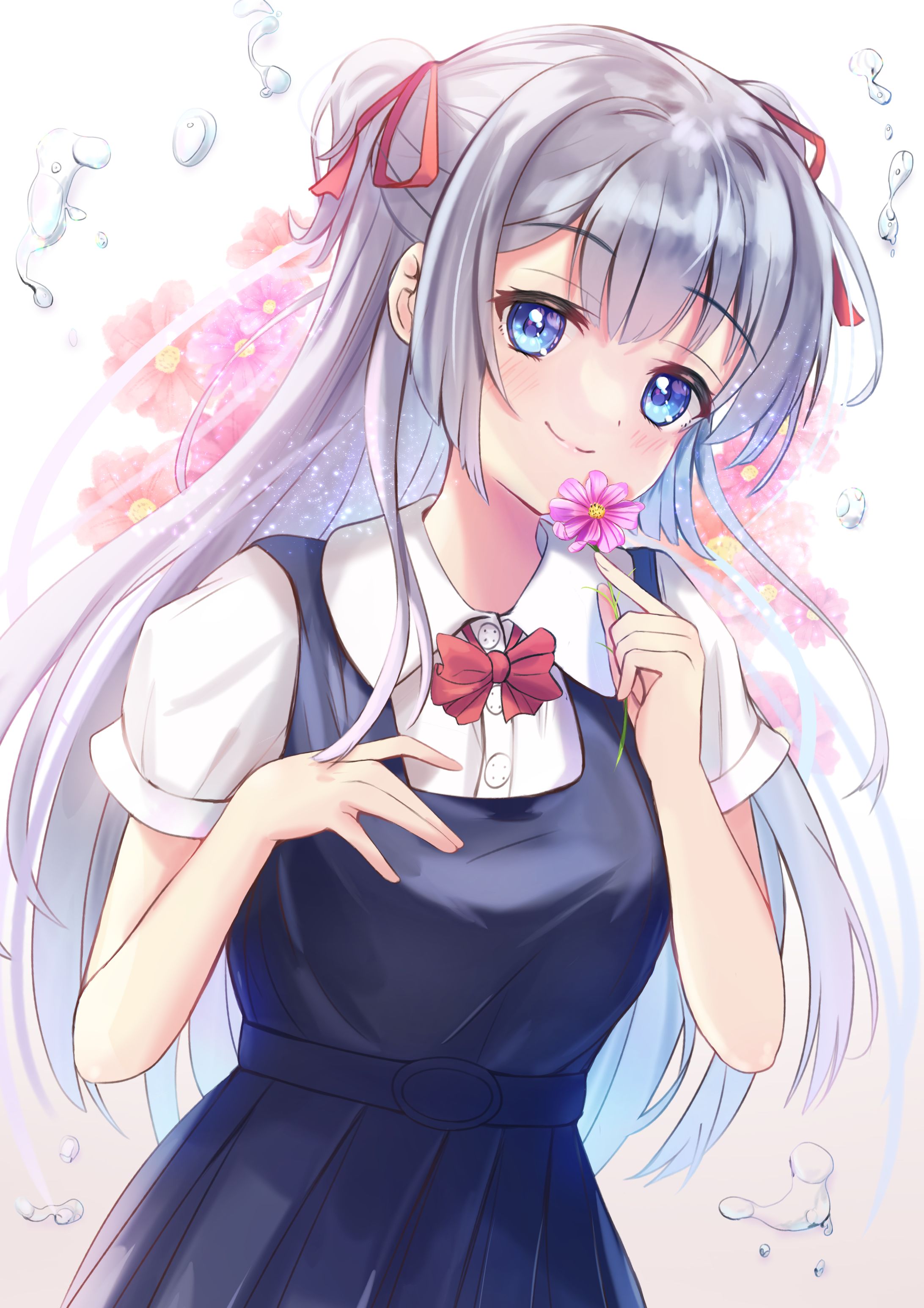 Twitterアイコン　コスモス×少女　-1