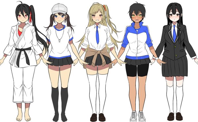【キャラデザ】女子学生