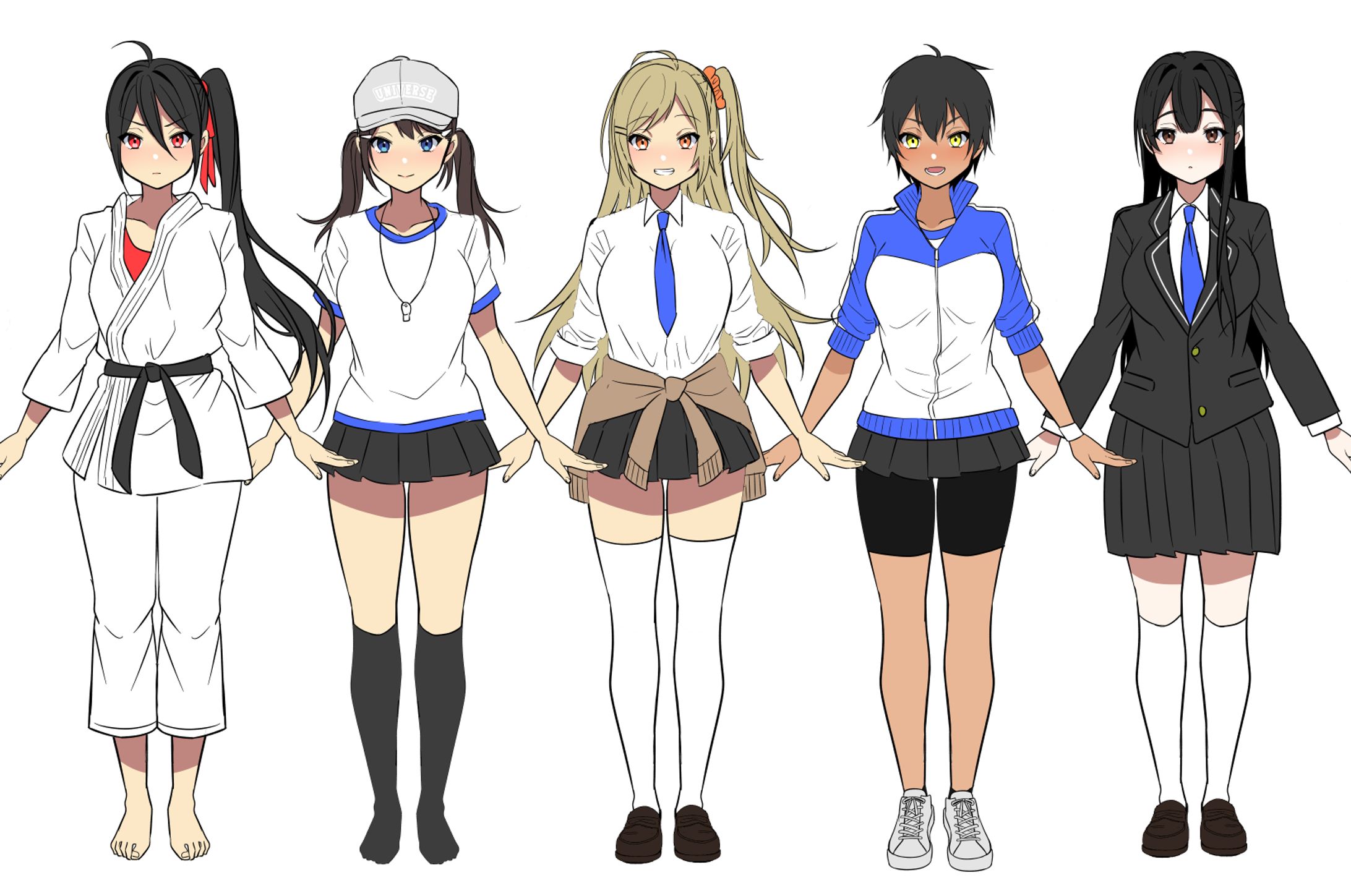【キャラデザ】女子学生-1