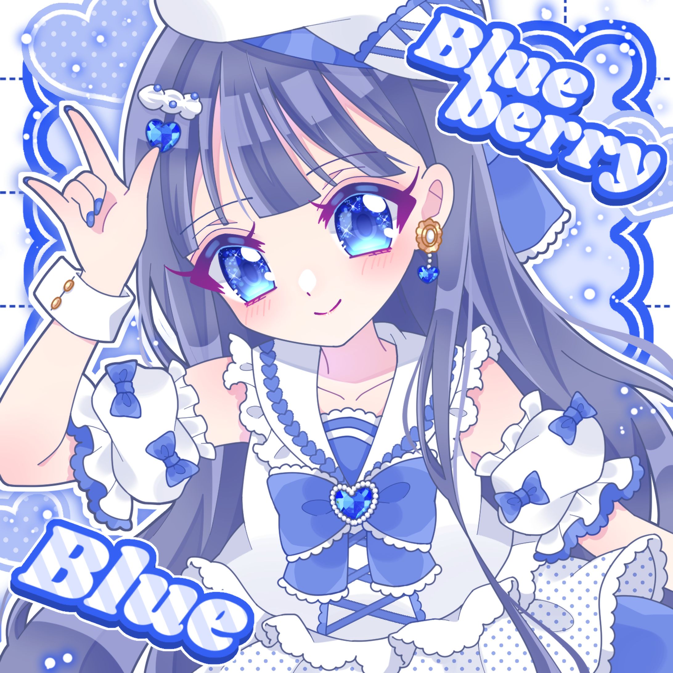 自主制作_アイドルイラスト(青)-1