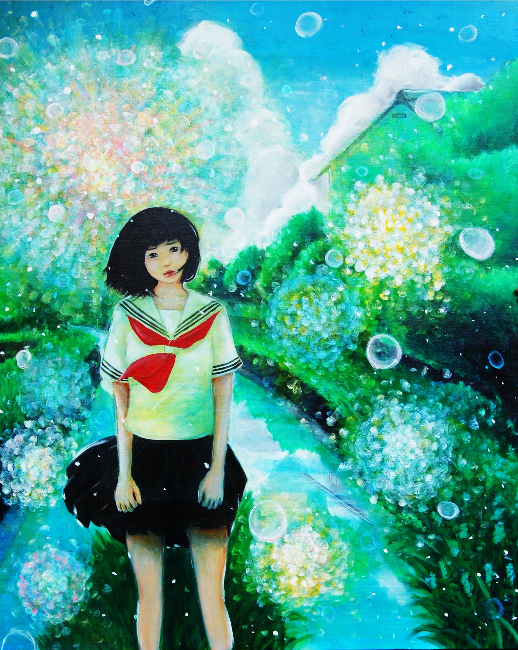 夏のモンタージュ(2012年カオス展展示作品F100号)-1