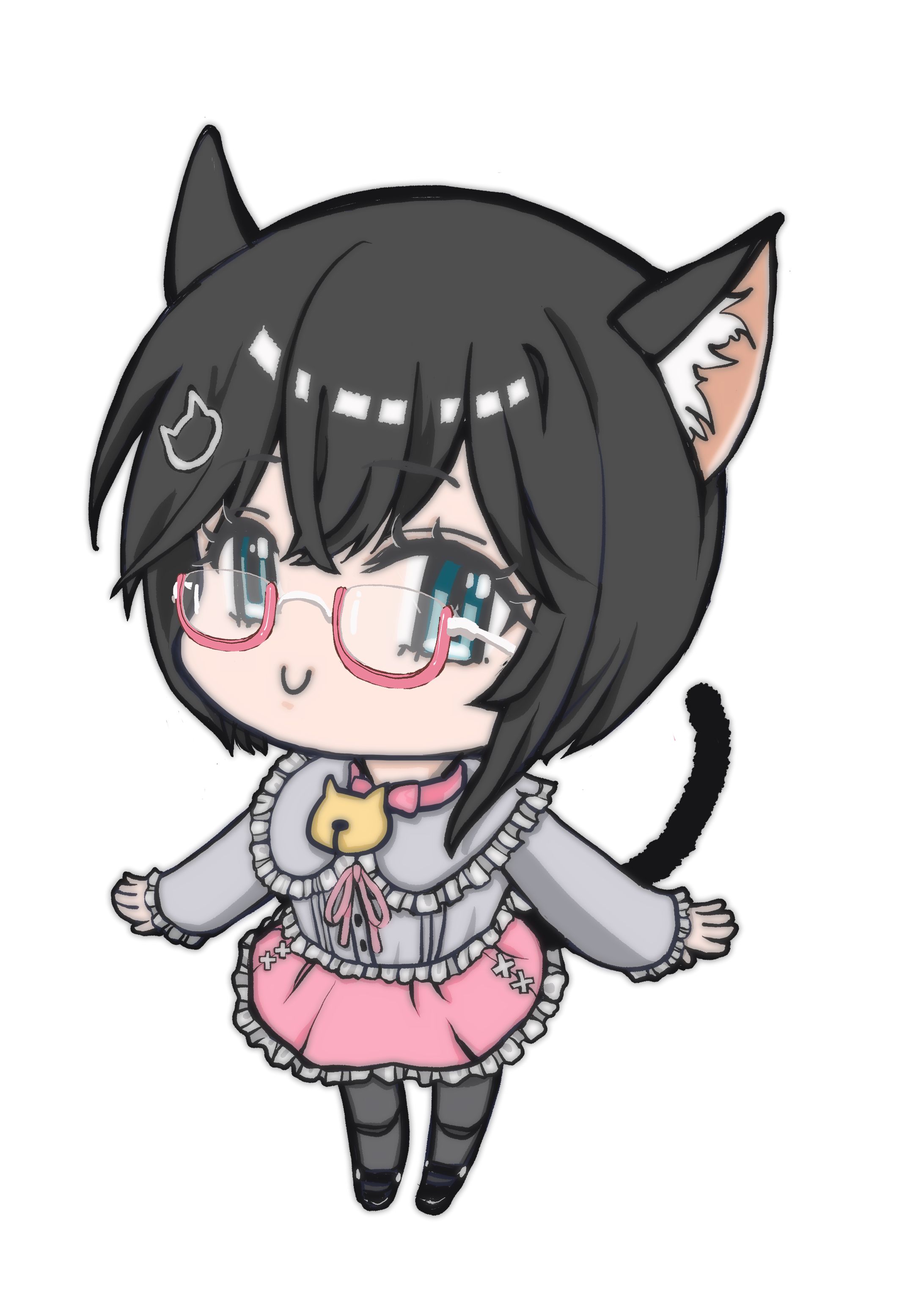 skeb依頼絵　黒猫-1