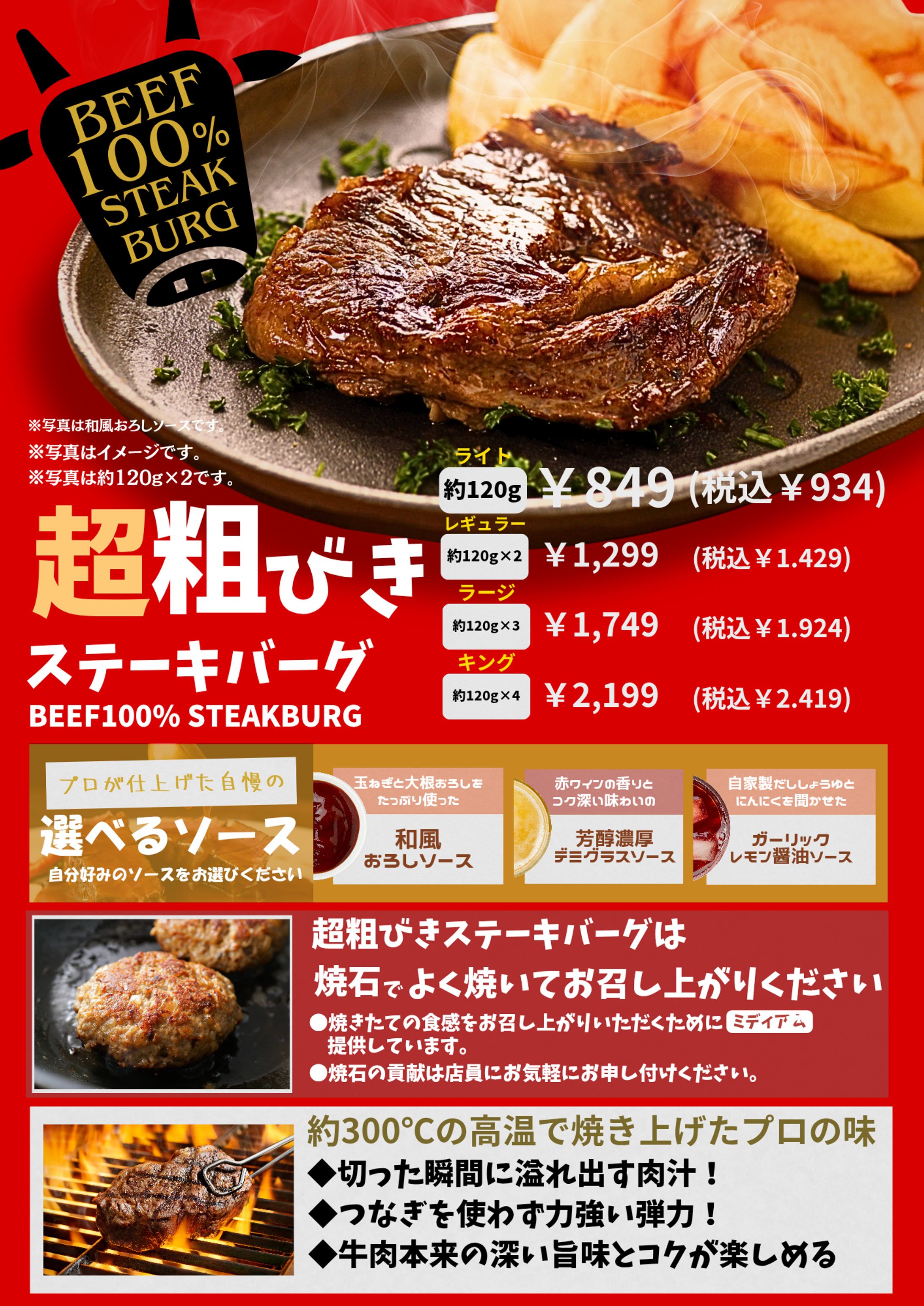 超粗びきステーキバーグ（架空）-1