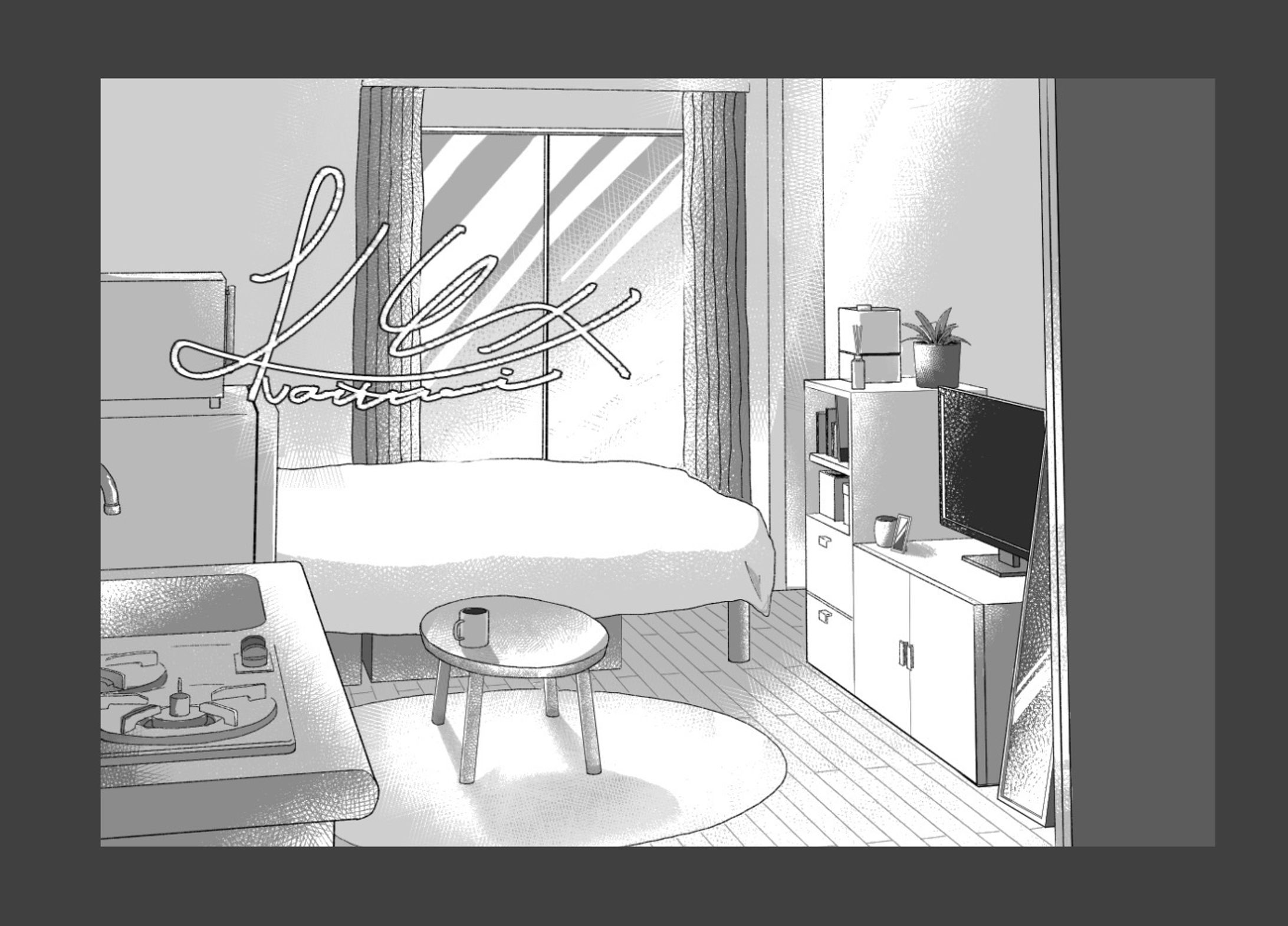 【個人制作】マンガ背景作画サンプル-1