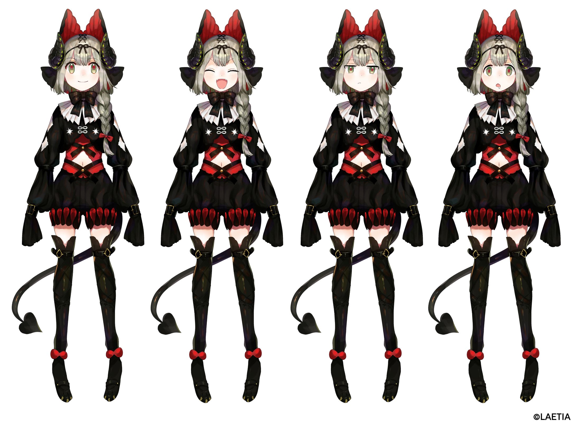 企業Vtuber「黒凜」キャラクターデザイン-1