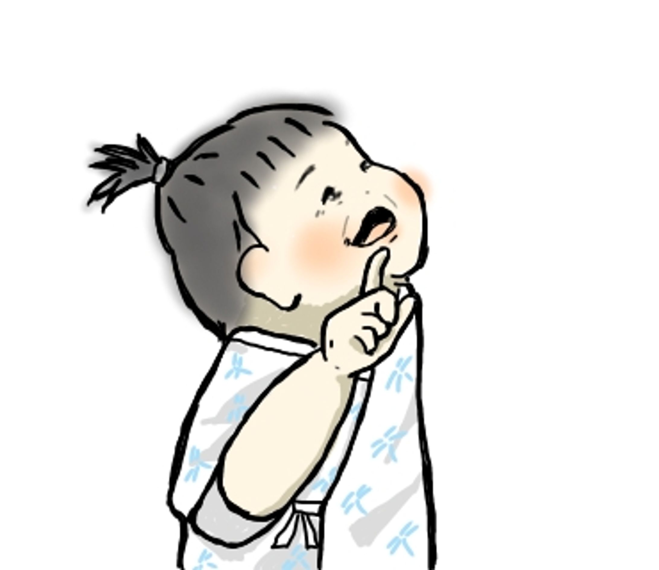 夏の空、飛行機を見つけた息子-1