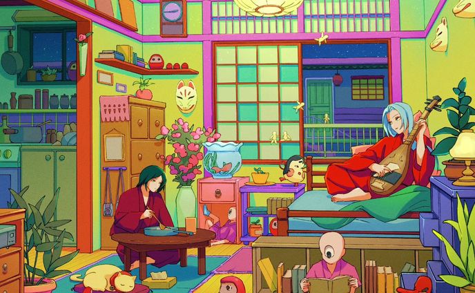 digital art、着物