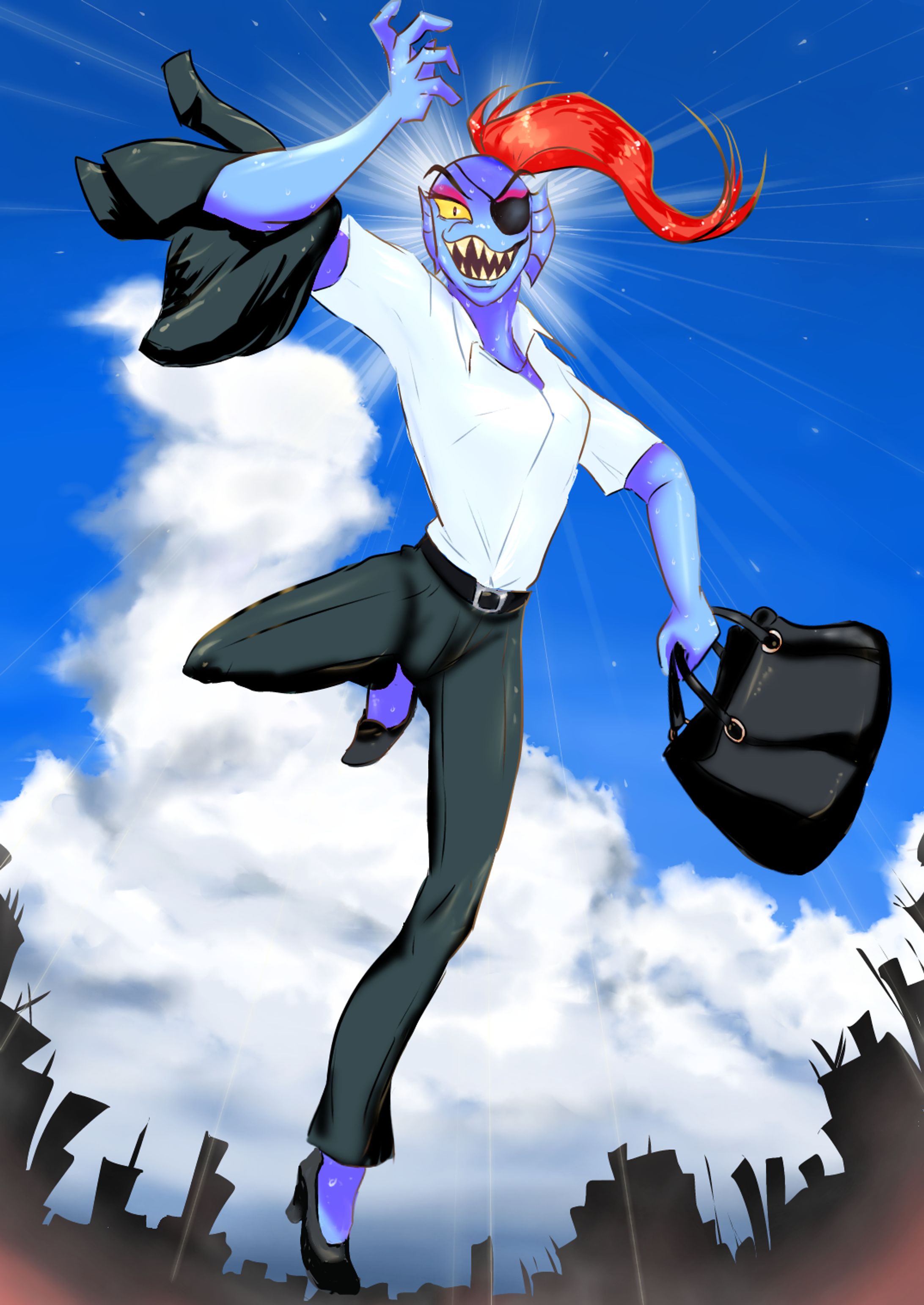 版権絵『UNDERTALE』 UNDYNE-1
